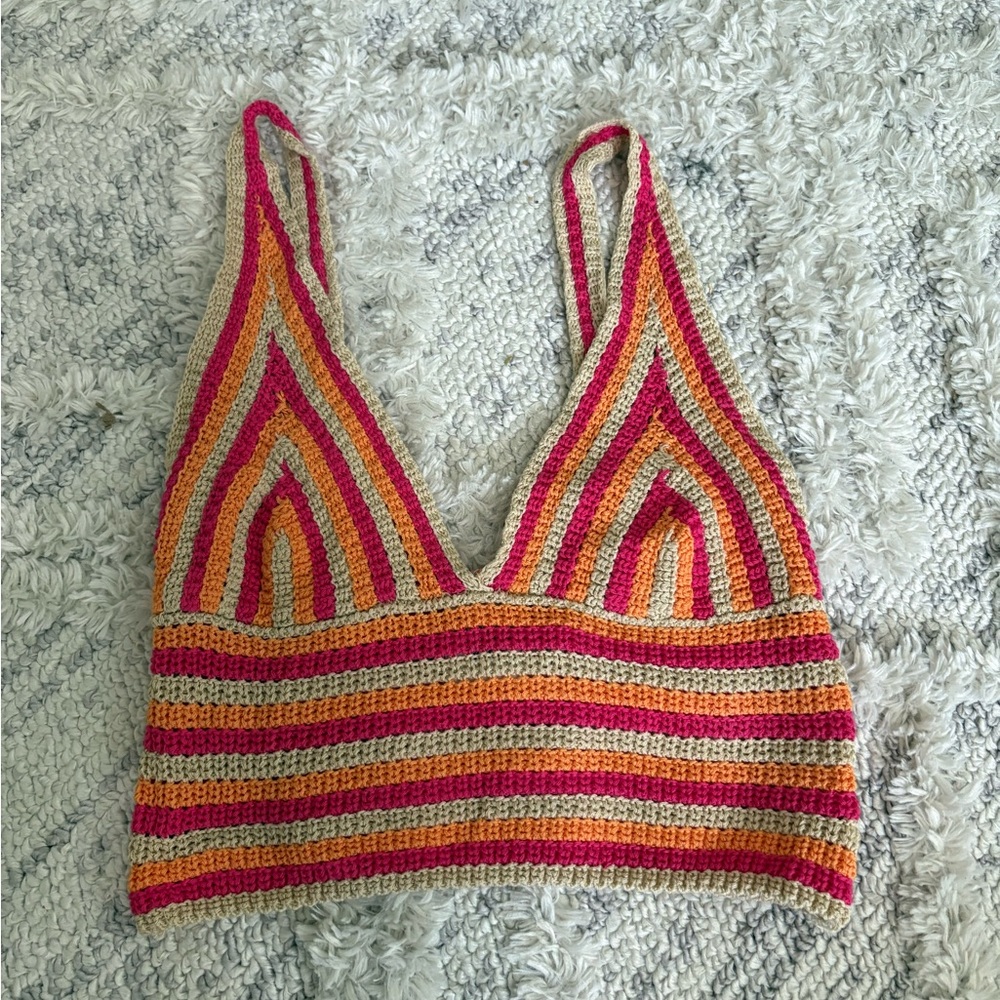 Princess Polly Multicolor Crochet Top
